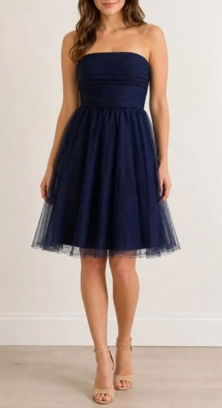 196 NWOT J Crew Strapless Tulle Formal Dress | Color Navy | Size 4